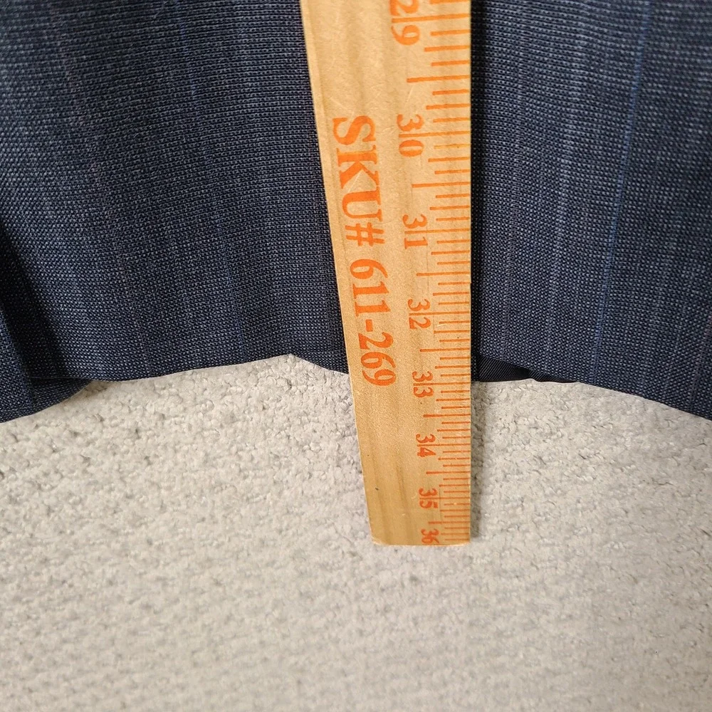 Vintage John Weitz by Palm Beach Jacket Men 42L Gray Striped Blazer 2 Button USA